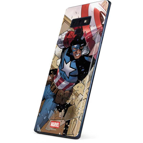 Marvel Captain America Epic Shield Break Galaxy Note 9 Skin