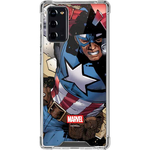 Marvel Captain America Epic Shield Break Galaxy Note20 5G Clear Case