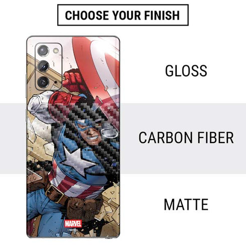 Marvel Captain America Epic Shield Break Galaxy Note20 5G Skin