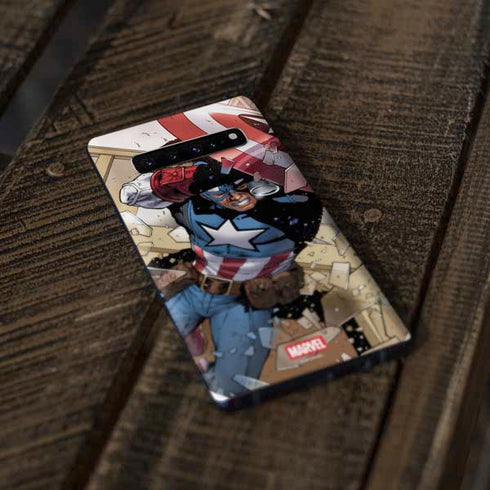 Marvel Captain America Epic Shield Break Galaxy S10 Plus Skin