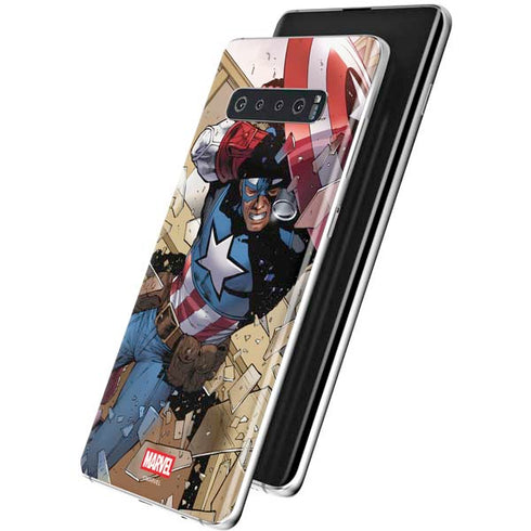 Marvel Captain America Epic Shield Break Galaxy S10 Skin