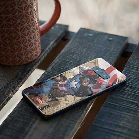 Marvel Captain America Epic Shield Break Galaxy S10e Skin