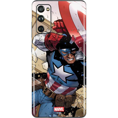 Marvel Captain America Epic Shield Break Galaxy S20 Fan Edition Skin