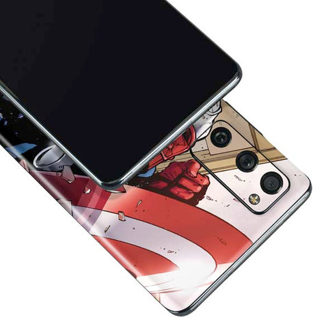 Marvel Captain America Epic Shield Break Galaxy S20 Fan Edition Skin