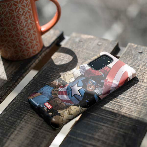 Marvel Captain America Epic Shield Break Galaxy S20 Plus Pro Case
