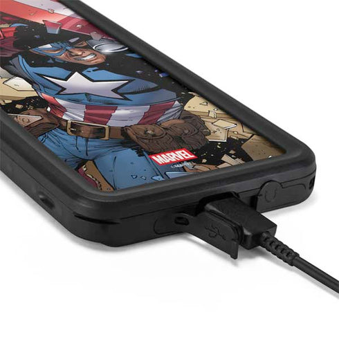 Marvel Captain America Epic Shield Break Galaxy S20 Plus Waterproof Case