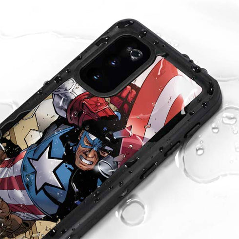 Marvel Captain America Epic Shield Break Galaxy S20 Waterproof Case