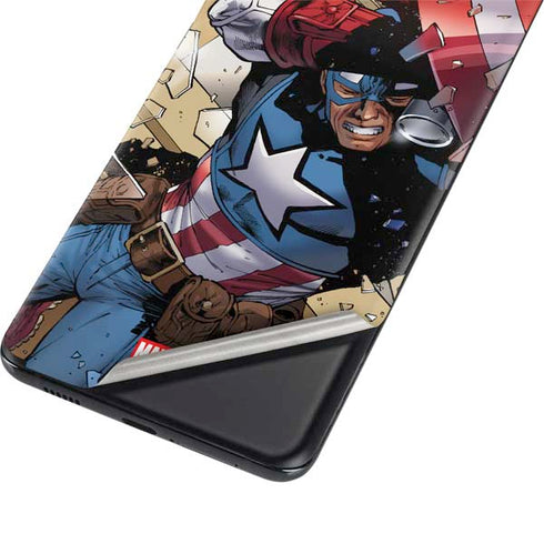 Marvel Captain America Epic Shield Break Galaxy S21 Plus 5G Skin
