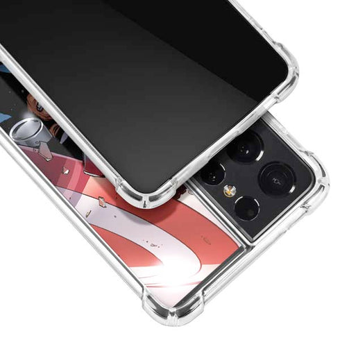 Marvel Captain America Epic Shield Break Galaxy S21 Ultra 5G Clear Case