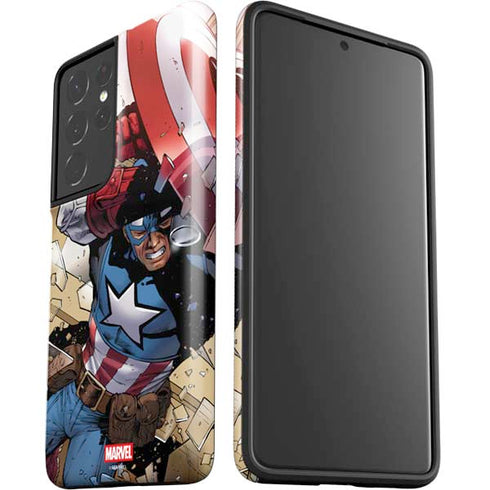 Marvel Captain America Epic Shield Break Galaxy S21 Ultra 5G Pro Case
