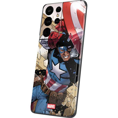 Marvel Captain America Epic Shield Break Galaxy S21 Ultra 5G Skin