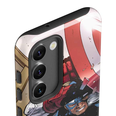 Marvel Captain America Epic Shield Break Galaxy S23 Plus Pro Case