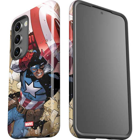 Marvel Captain America Epic Shield Break Galaxy S23 Plus Pro Case