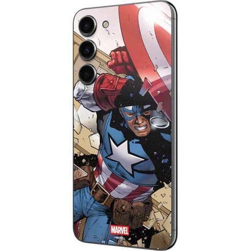 Marvel Captain America Epic Shield Break Galaxy S23 Plus Skin