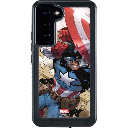 Marvel Captain America Epic Shield Break Galaxy S23 Plus Waterproof Case