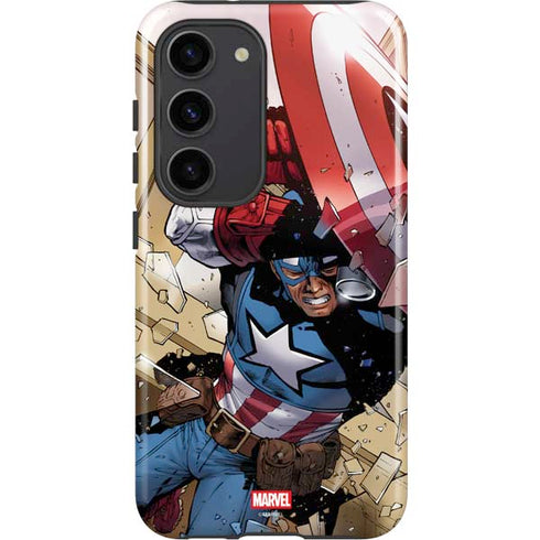 Marvel Captain America Epic Shield Break Galaxy S23 Pro Case