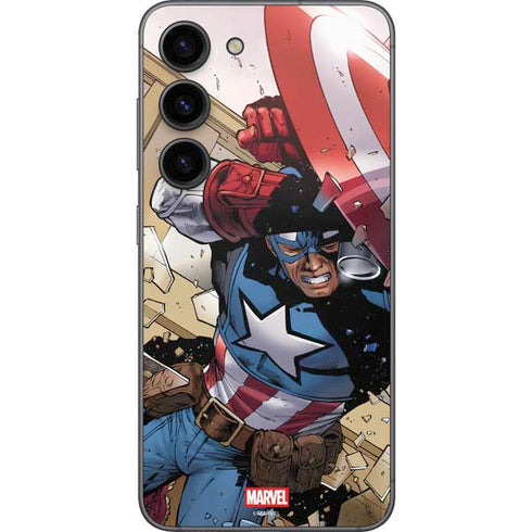 Marvel Captain America Epic Shield Break Galaxy S23 Skin