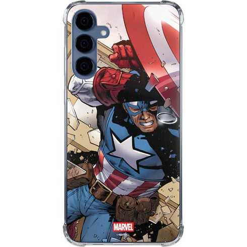 Marvel Captain America Epic Shield Break Galaxy S24 Clear Case
