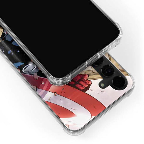 Marvel Captain America Epic Shield Break Galaxy S24 Plus Clear Case