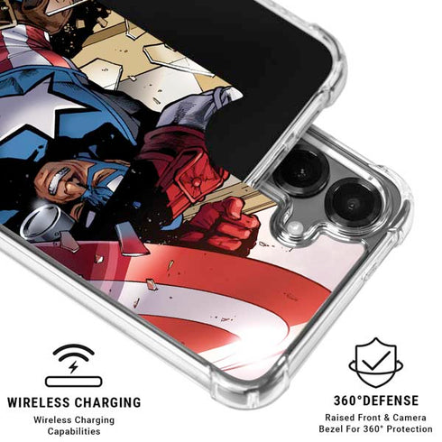 Marvel Captain America Epic Shield Break Galaxy S26 Plus Clear Case