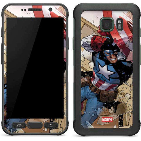 Marvel Captain America Epic Shield Break Galaxy S7 Active Skin