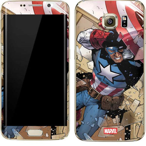 Marvel Captain America Epic Shield Break Galaxy S7 Edge Skin