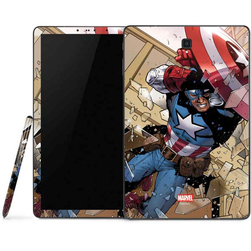 Marvel Captain America Epic Shield Break Samsung Galaxy Tab Skin
