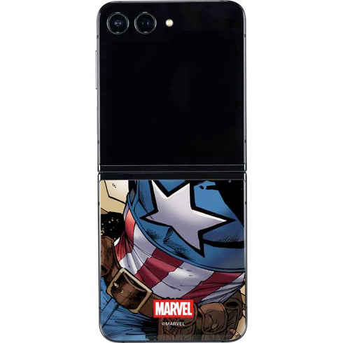 Marvel Captain America Epic Shield Break Galaxy Z Flip5 5G Skin