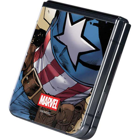 Marvel Captain America Epic Shield Break Galaxy Z Flip5 5G Skin