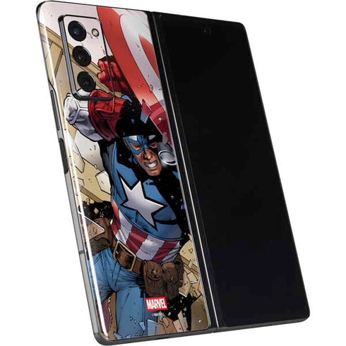 Marvel Captain America Epic Shield Break Galaxy Z Fold2 5G Skin