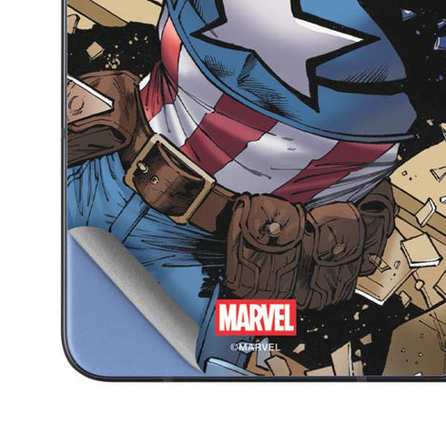 Marvel Captain America Epic Shield Break Galaxy Z Fold5 5G Skin