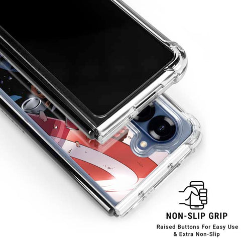 Marvel Captain America Epic Shield Break Galaxy Z Fold6 Clear Case