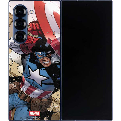 Marvel Captain America Epic Shield Break Galaxy Z Fold6 Skin