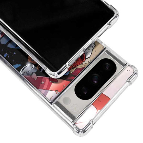 Marvel Captain America Epic Shield Break Google Pixel 8 Pro Clear Case