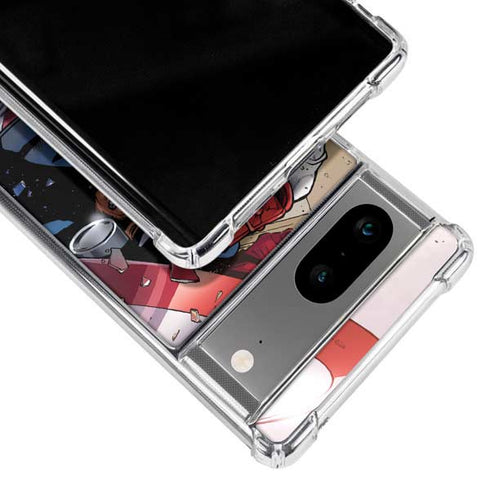 Marvel Captain America Epic Shield Break Google Pixel 8a Clear Case