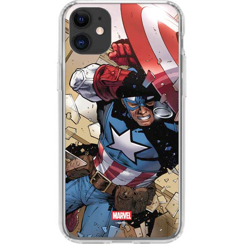 Marvel Captain America Epic Shield Break iPhone 11 Clear Case