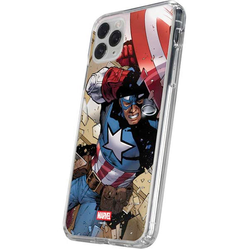Marvel Captain America Epic Shield Break iPhone 11 Pro Clear Case