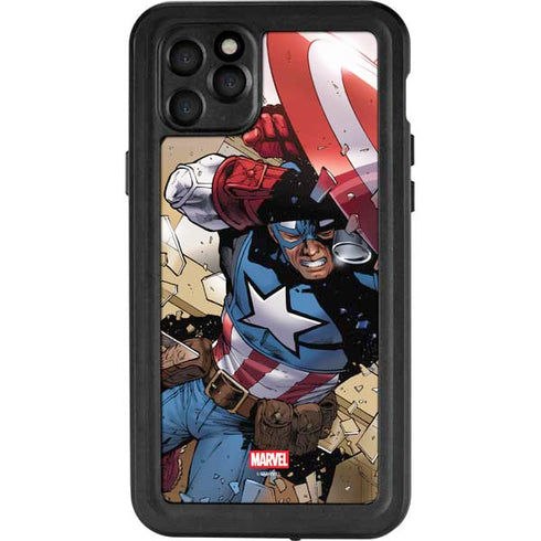 Marvel Captain America Epic Shield Break iPhone 11 Pro Max Waterproof Case