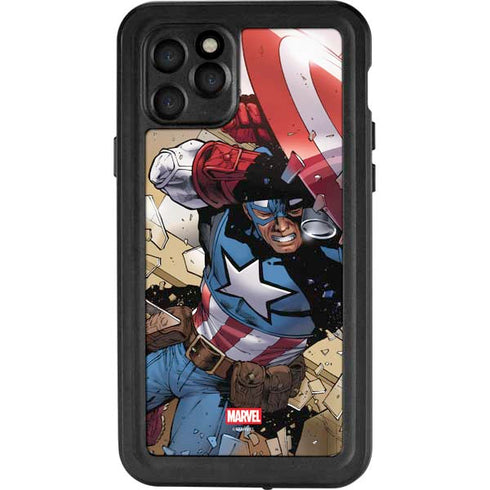 Marvel Captain America Epic Shield Break iPhone 11 Pro Waterproof Case