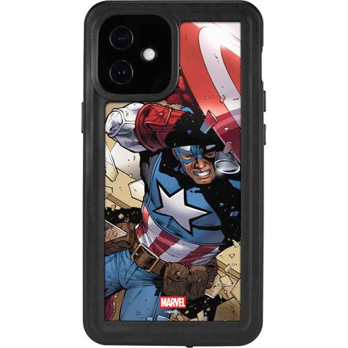 Marvel Captain America Epic Shield Break iPhone 12 Mini Waterproof Case