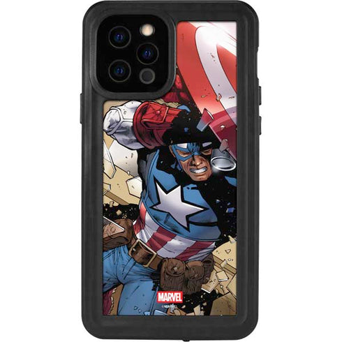 Marvel Captain America Epic Shield Break iPhone 12 Pro Waterproof Case