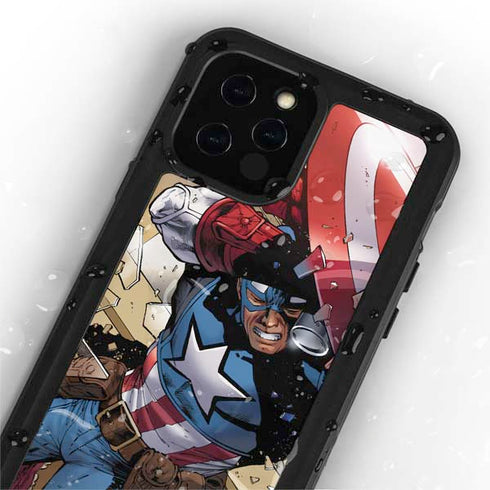 Marvel Captain America Epic Shield Break iPhone 12 Pro Waterproof Case