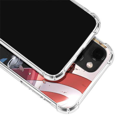 Marvel Captain America Epic Shield Break iPhone 13 Mini Clear Case