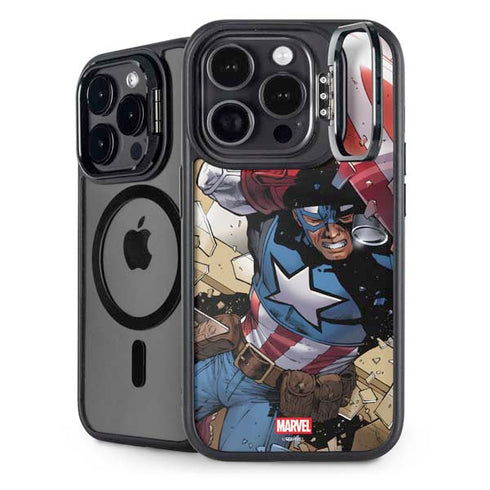 Marvel Captain America Epic Shield Break iPhone 13 Pro Kickstand Case