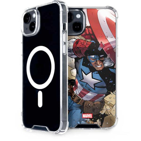 Marvel Captain America Epic Shield Break iPhone 14 MagSafe Case