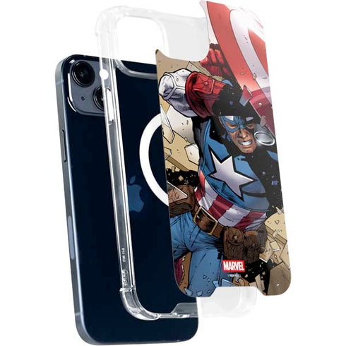 Marvel Captain America Epic Shield Break iPhone 14 MagSafe Case