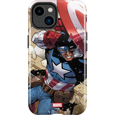 Marvel Captain America Epic Shield Break iPhone 14 Plus Impact Case