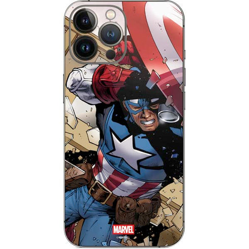 Marvel Captain America Epic Shield Break iPhone 14 Pro Max Skin