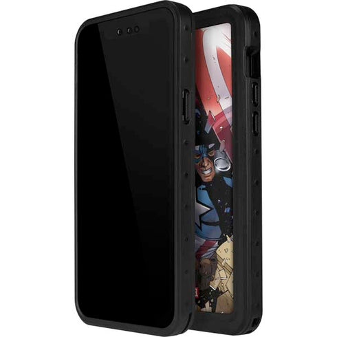 Marvel Captain America Epic Shield Break iPhone 14 Pro Max Waterproof Case