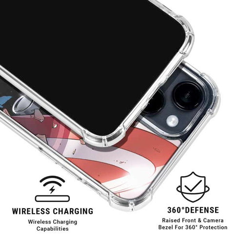 Marvel Captain America Epic Shield Break iPhone 15 Plus Clear Case